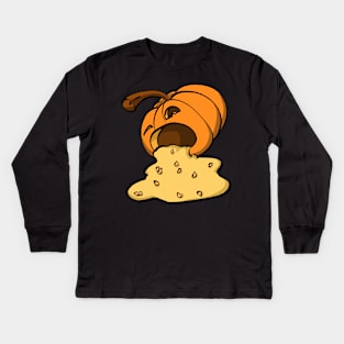 Puking Pumpkin Kids Long Sleeve T-Shirt